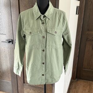 Kensie Olive Green Button-Up Jacket
